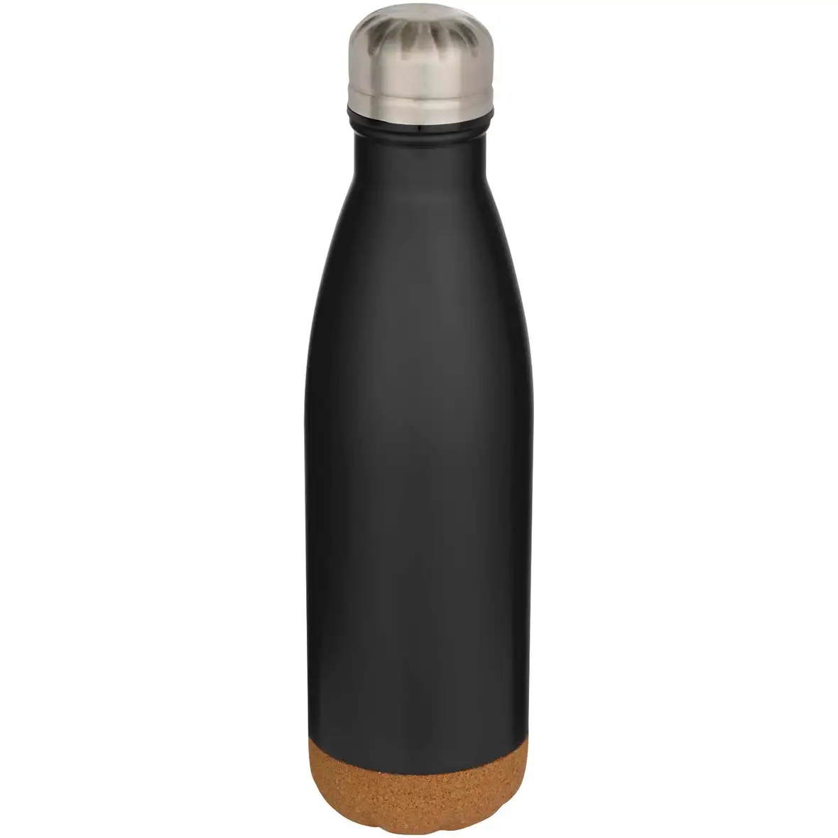500 ml doppelwandige, vakuumisolierte Trinkflasche aus Edelstahl mit Korkdetails – Ansicht 16
