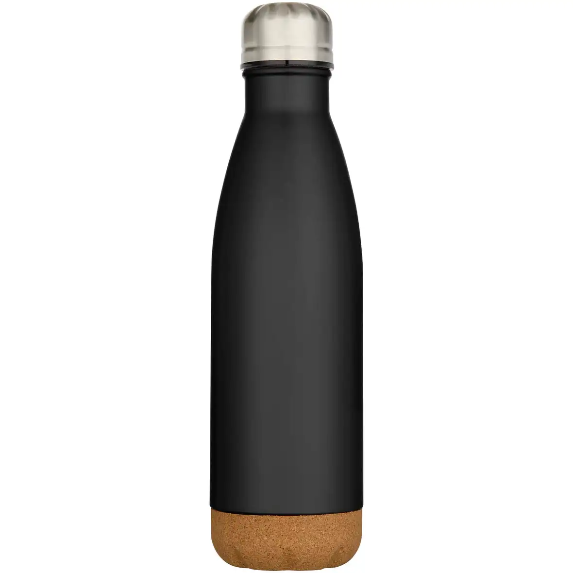500 ml doppelwandige, vakuumisolierte Trinkflasche aus Edelstahl mit Korkdetails – Ansicht 17
