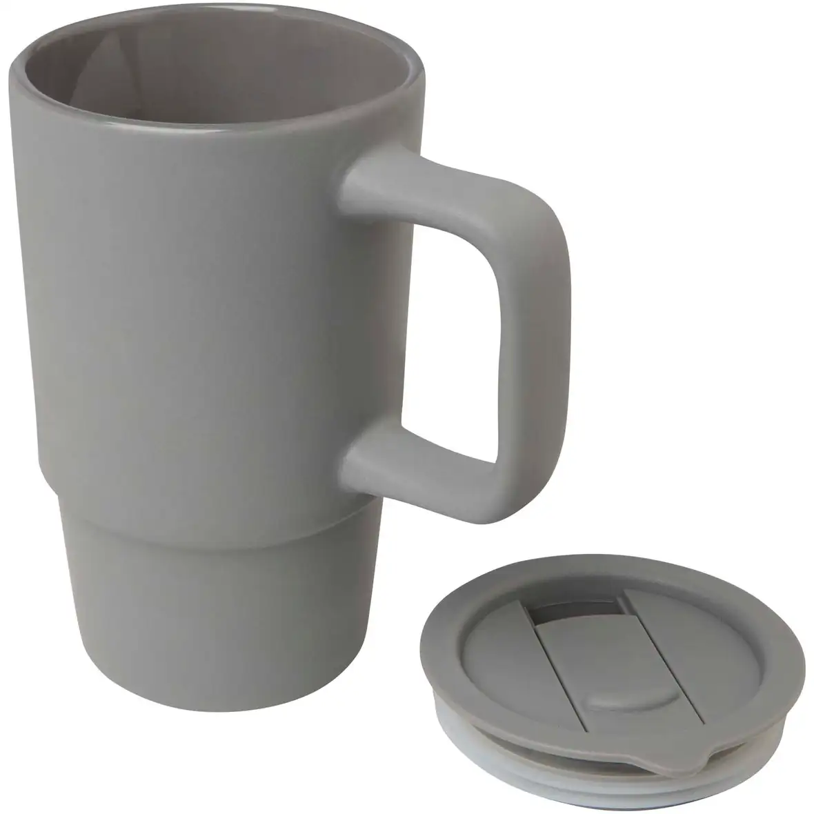 450 ml Keramiktasse mit Kunststoffdeckel – Ansicht 7