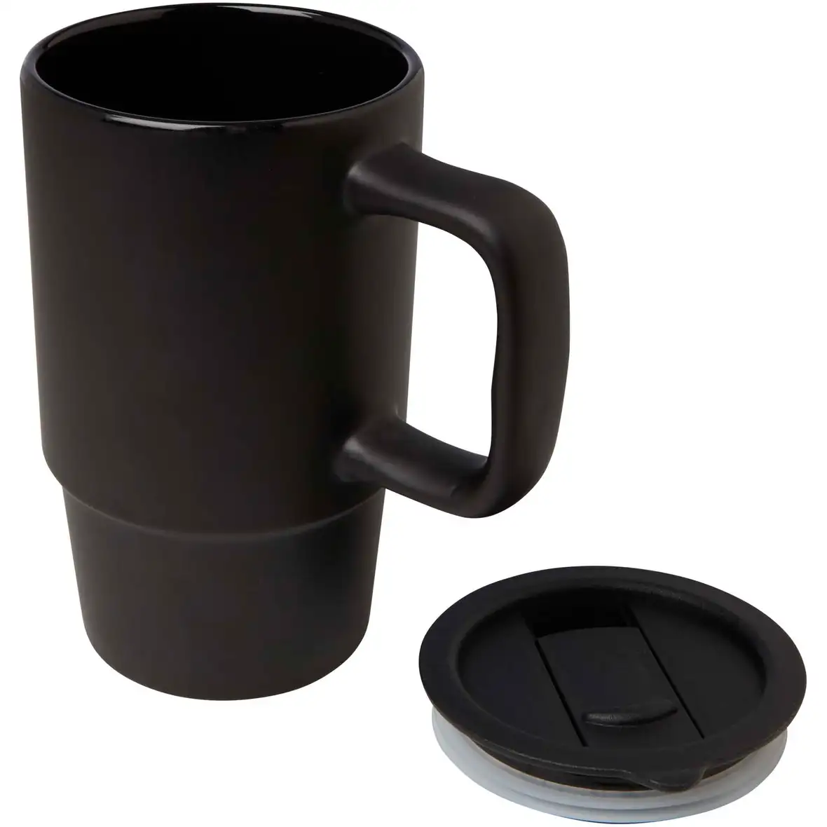 450 ml Keramiktasse mit Kunststoffdeckel – Ansicht 11