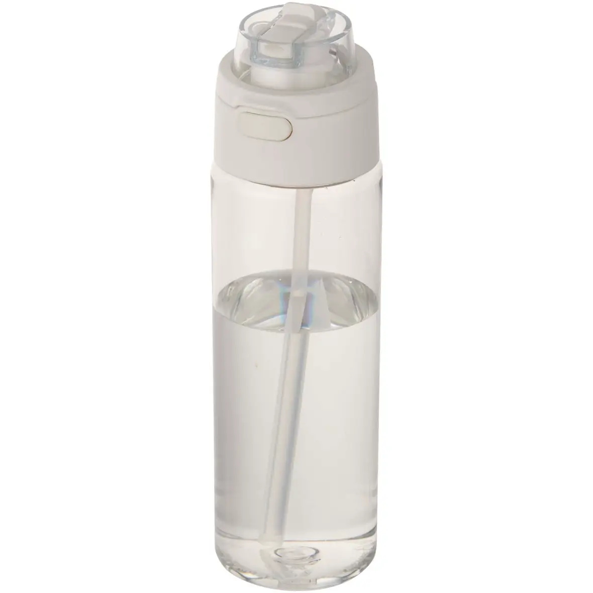 700 ml RCS Trinkflasche aus recyceltem Kunststoff mit Multifunktionsdeckel und Klappstrohhalm – Werbeartikel mit Logo bedrucken