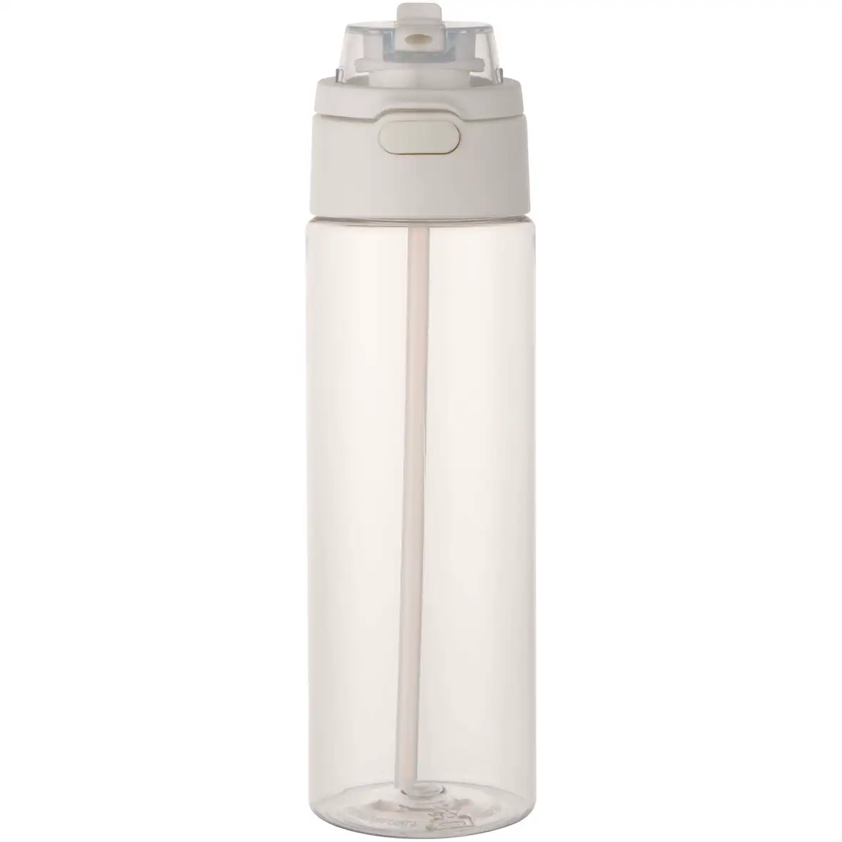 700 ml RCS Trinkflasche aus recyceltem Kunststoff mit Multifunktionsdeckel und Klappstrohhalm – Ansicht 2