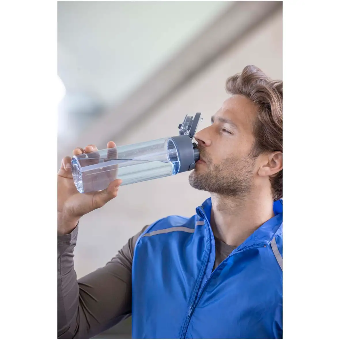 700 ml RCS Trinkflasche aus recyceltem Kunststoff mit Multifunktionsdeckel und Klappstrohhalm – Ansicht 14
