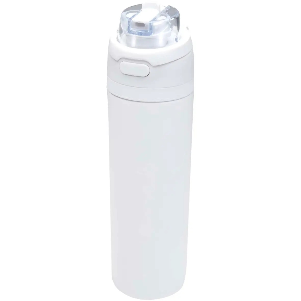 800 ml RCS Trinkflasche aus recyceltem, einwandigem Edelstahl mit Multifunktionsdeckel und Klappstrohhalm – Werbeartikel mit Logo bedrucken
