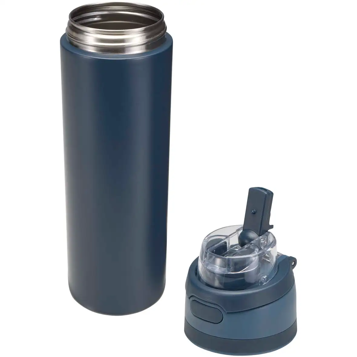 800 ml RCS Trinkflasche aus recyceltem, einwandigem Edelstahl mit Multifunktionsdeckel und Klappstrohhalm – Ansicht 11