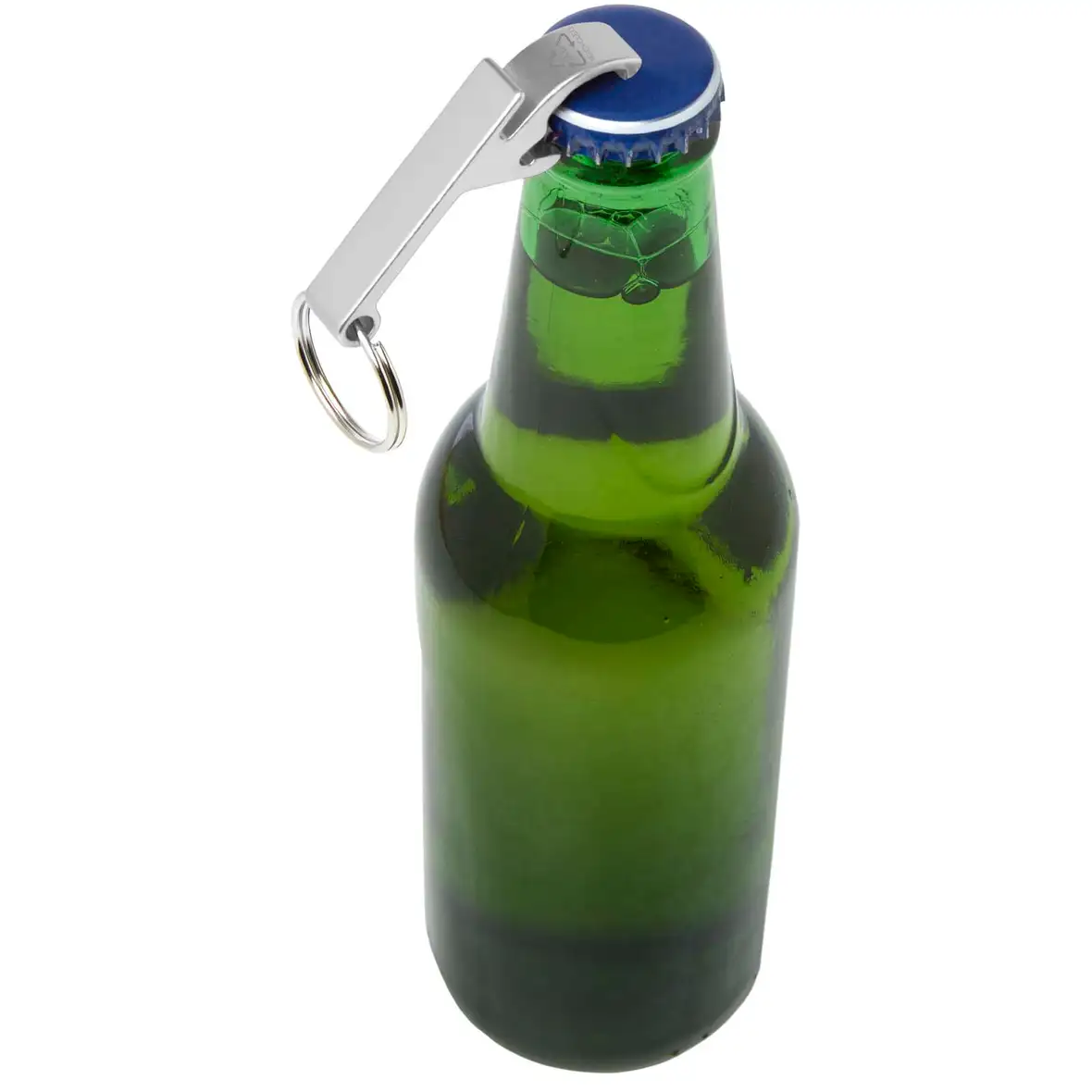 Schlüsselanhänger mit Flaschen- und Dosenöffner aus recyceltem RCS Aluminium – Ansicht 15