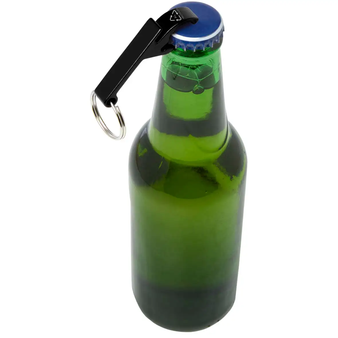 Schlüsselanhänger mit Flaschen- und Dosenöffner aus recyceltem RCS Aluminium – Ansicht 19