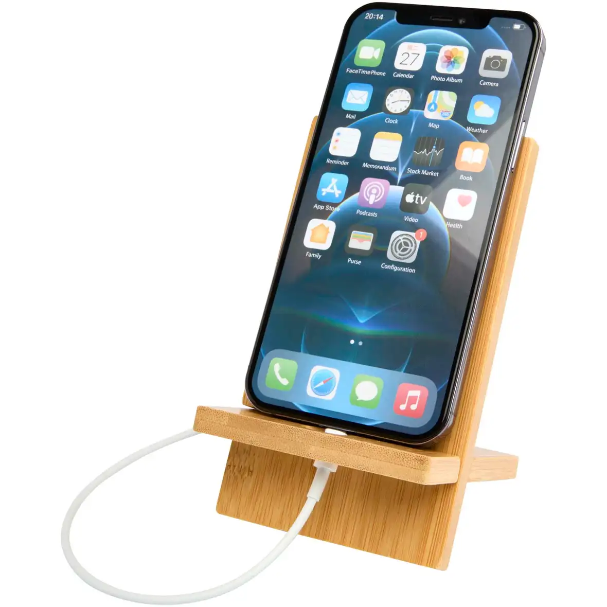 Abnehmbare Smartphonehalterung aus Bambus – Ansicht 4