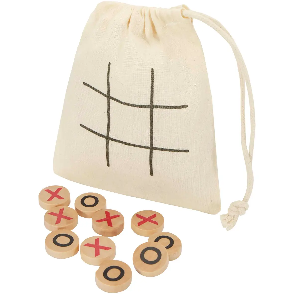 Tic-Tac-Toe Spiel aus Holz – Werbeartikel mit Logo bedrucken