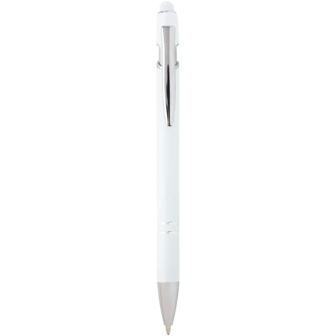 Kugelschreiber mit silbernem Finish – Ansicht 1