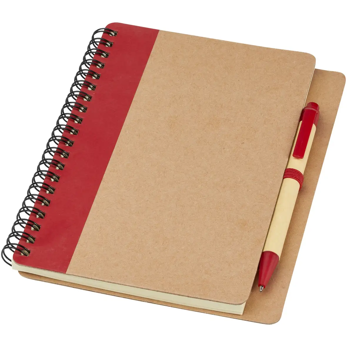 A6 Recycling Notizbuch mit Stift – Ansicht 1