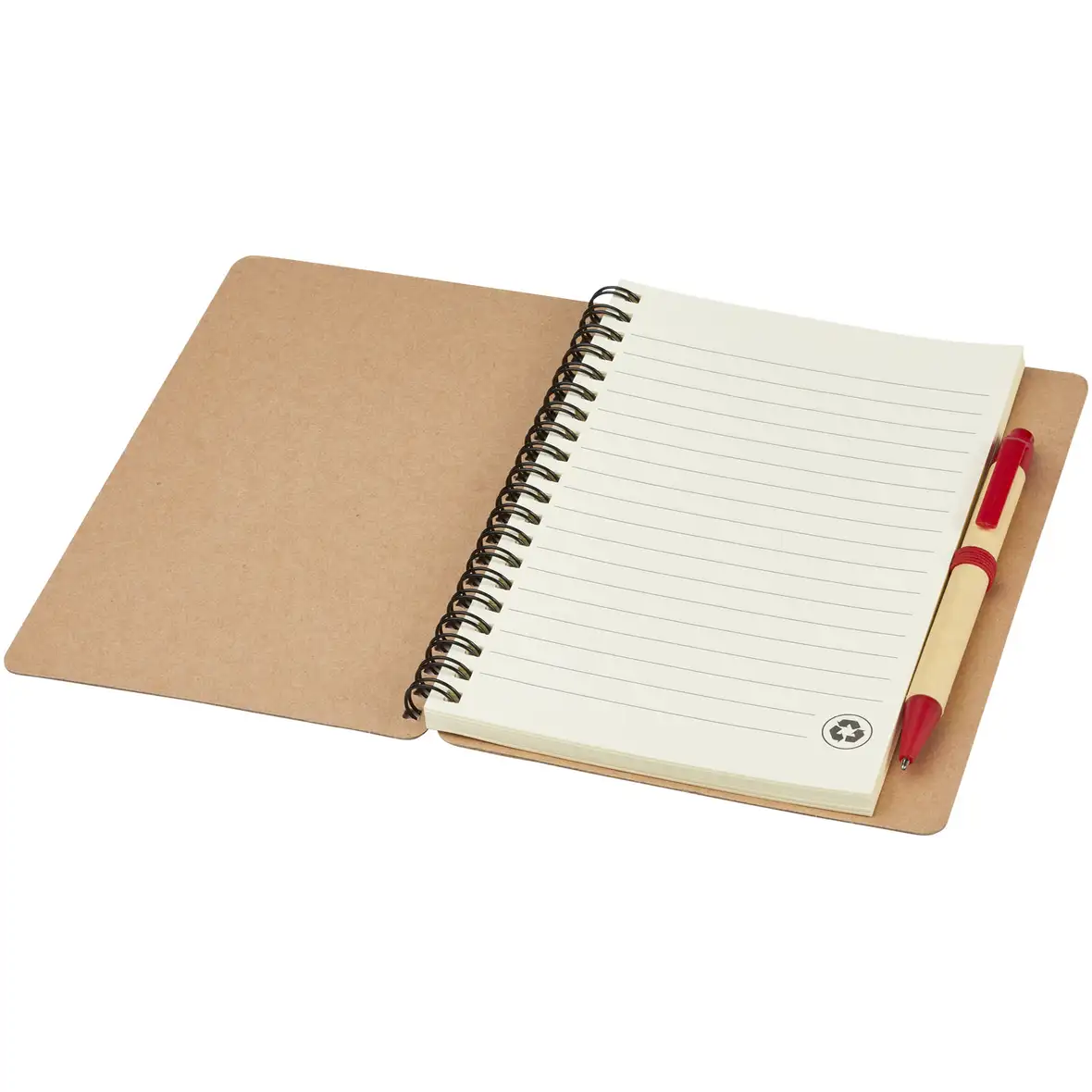 A6 Recycling Notizbuch mit Stift – Ansicht 4