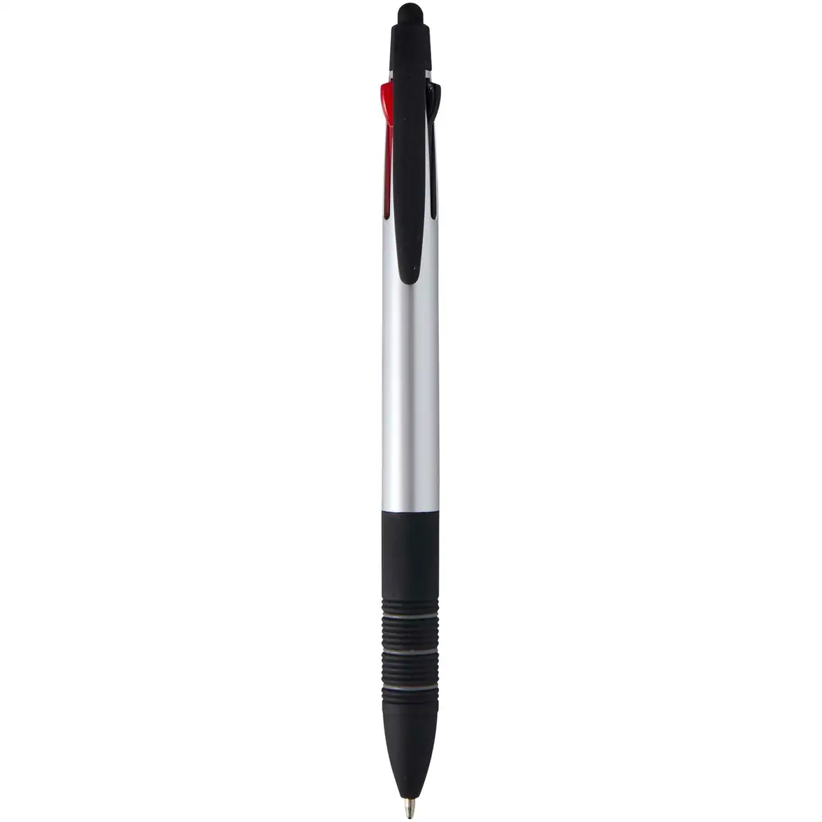3-Farben RCS recycelter Kugelschreiber mit Stylus – Ansicht 1