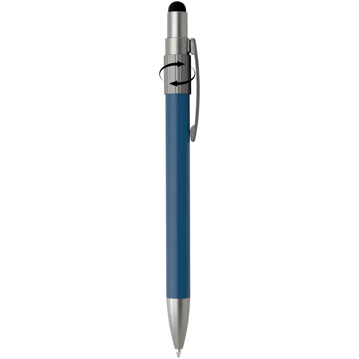 Recycelter Kugelschreiber mit Stylus und Fidget Spinner (blaue Mine) – Ansicht 10