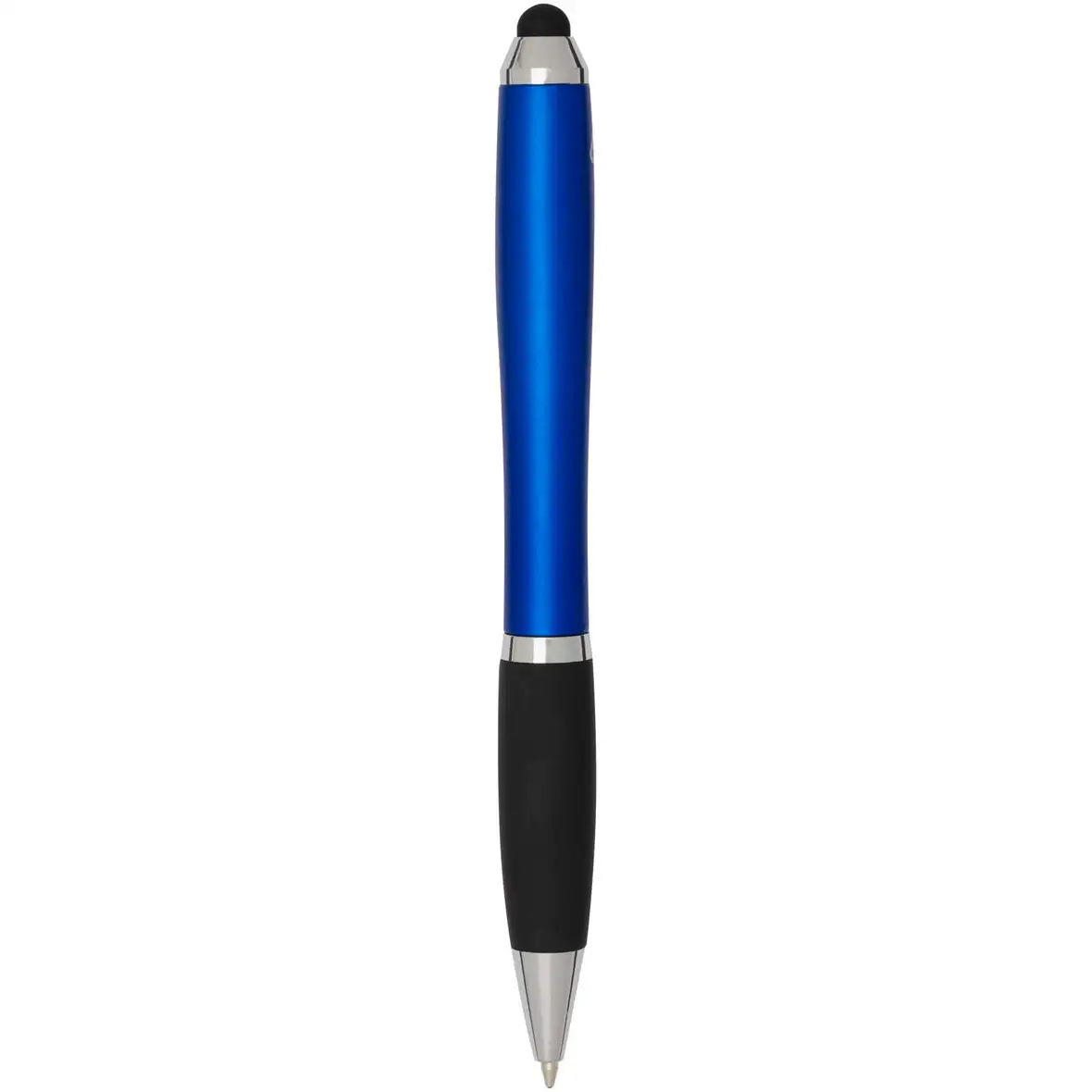 Stylus Kugelschreiber aus recyceltem Kunststoff mit farbigem Schaft und schwarzem Griff (schwarze Tinte) – Ansicht 3