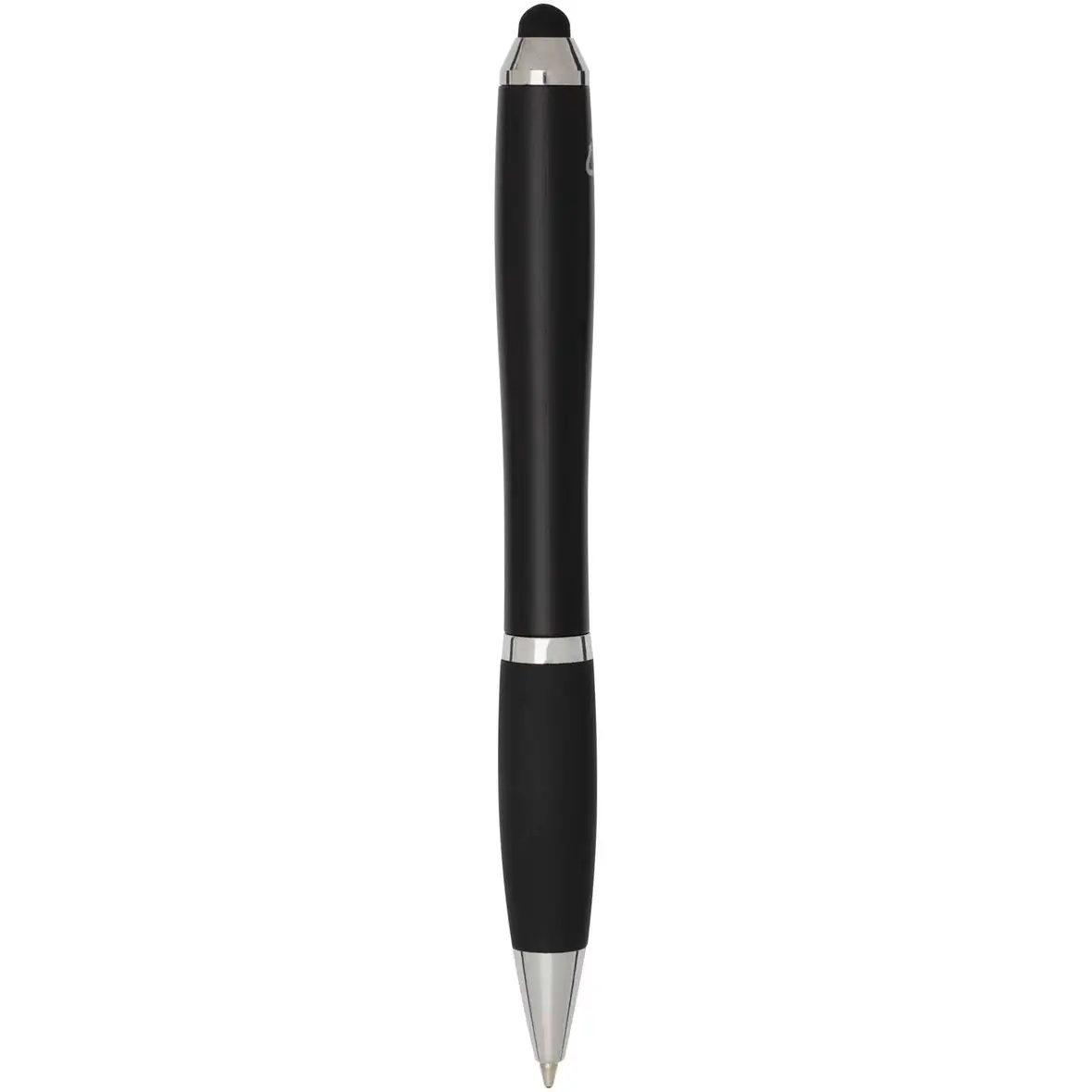 Stylus Kugelschreiber aus recyceltem Kunststoff mit farbigem Schaft und schwarzem Griff (schwarze Tinte) – Ansicht 11