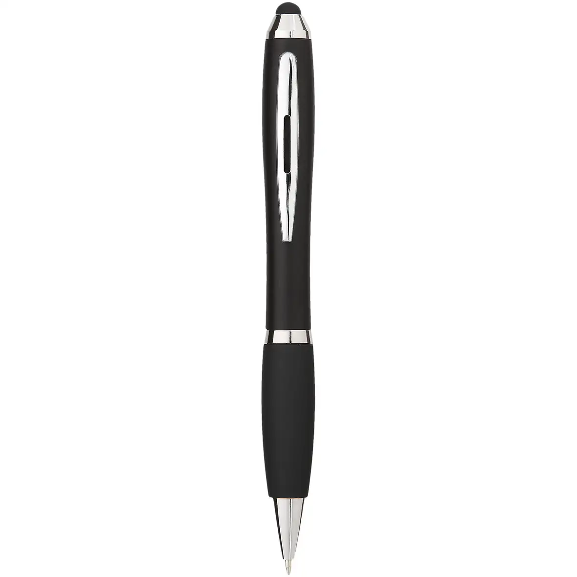 Stylus Kugelschreiber farbig mit schwarzem Griff (blaue Mine) – Ansicht 2