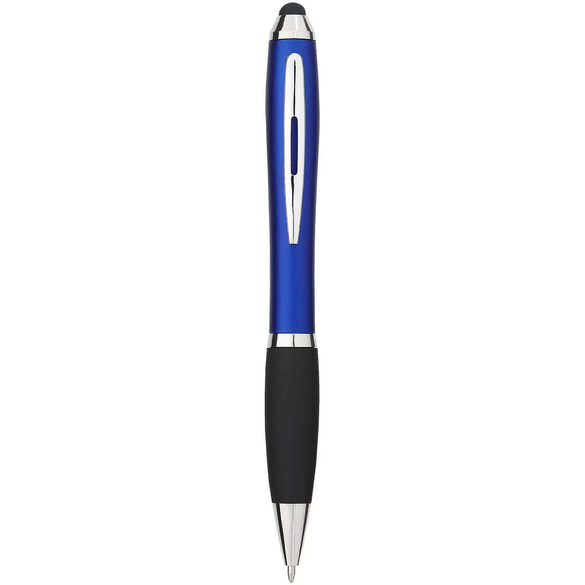 Stylus Kugelschreiber farbig mit schwarzem Griff (blaue Mine) – Ansicht 5