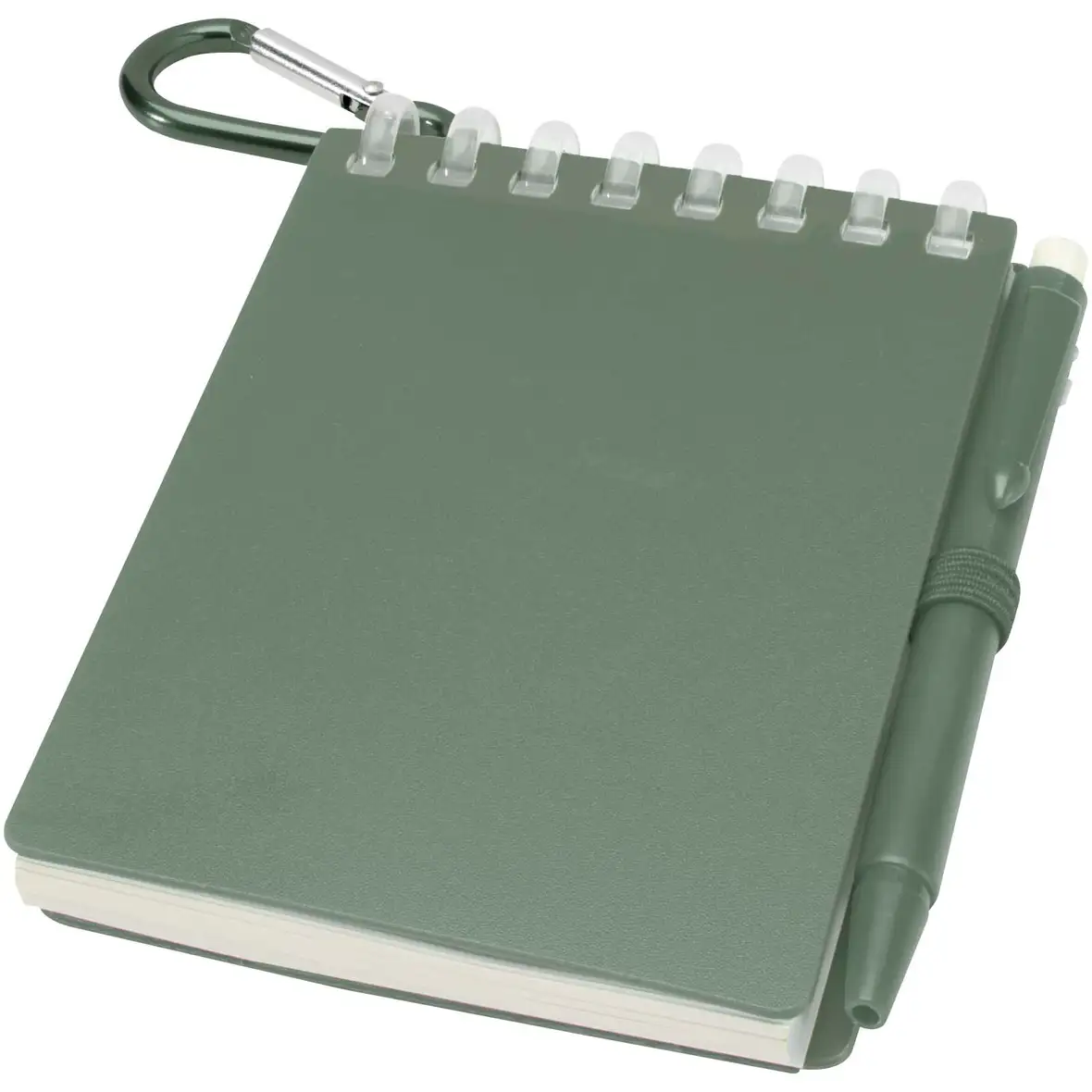 Recyceltes Outdoor-Softcover Notizbuch und Kugelschreiber Set (schwarze Mine) – Ansicht 19
