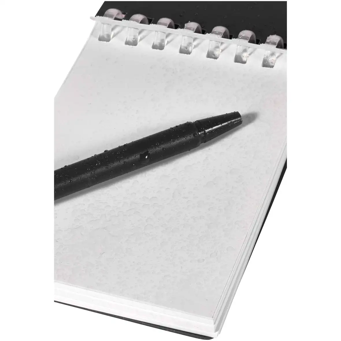 Recyceltes Outdoor-Softcover Notizbuch und Kugelschreiber Set (schwarze Mine) – Ansicht 30