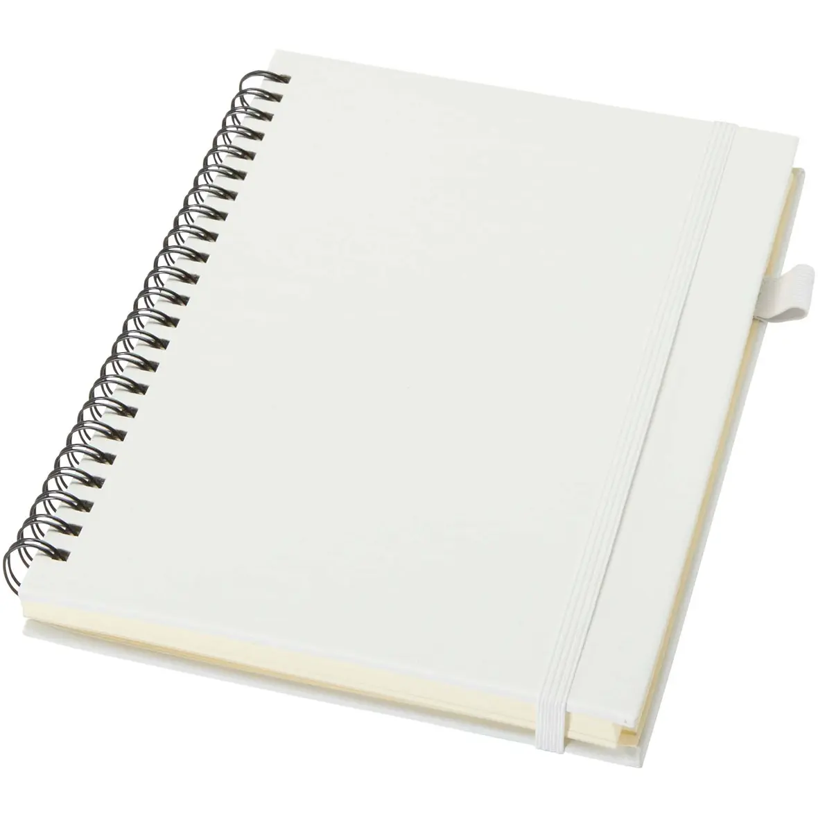 Hardcover Spiralnotizbuch aus recyceltem Kunststoff – Werbeartikel mit Logo bedrucken