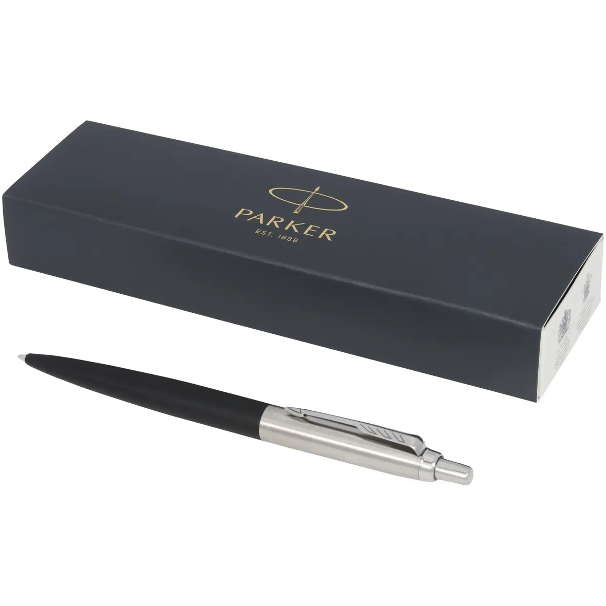 Parker Jotter XL matt mit Kugelschreiber mit Chromverzierung (blaue Mine) – Werbeartikel mit Logo bedrucken
