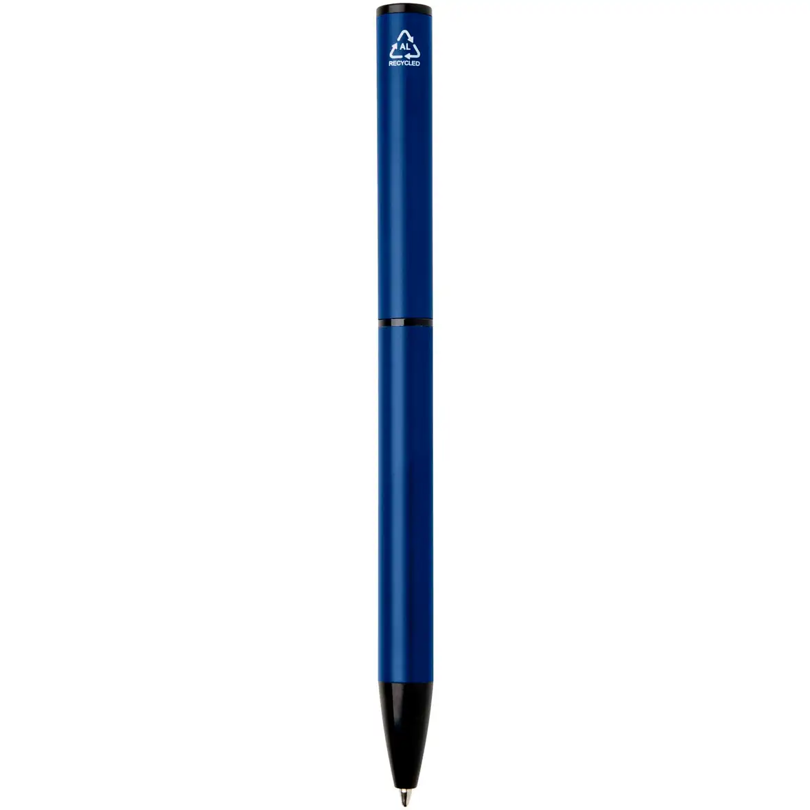 Kugelschreiber aus recyceltem Aluminium mit Drehmechanik und Hülle (blaue Tinte) – Ansicht 11