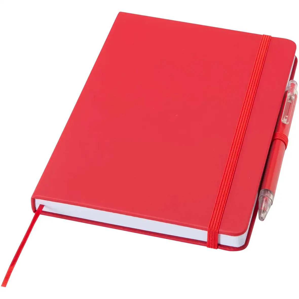 Set A5 Hardcover Notizbuch aus Recyclingpapier und einem Kugelschreiber – Ansicht 5