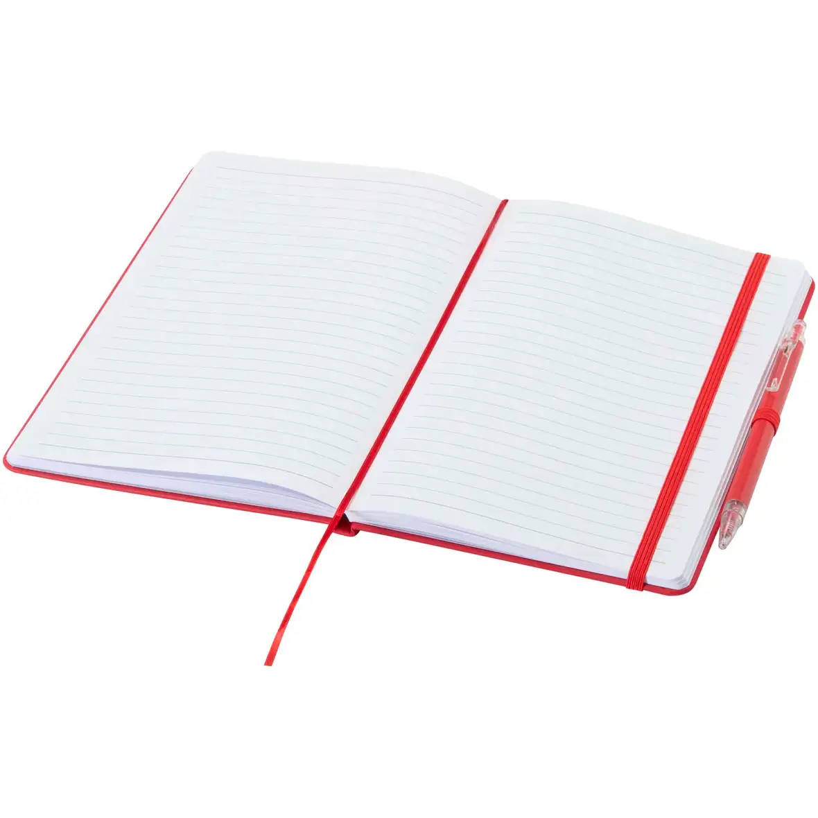 Set A5 Hardcover Notizbuch aus Recyclingpapier und einem Kugelschreiber – Ansicht 8