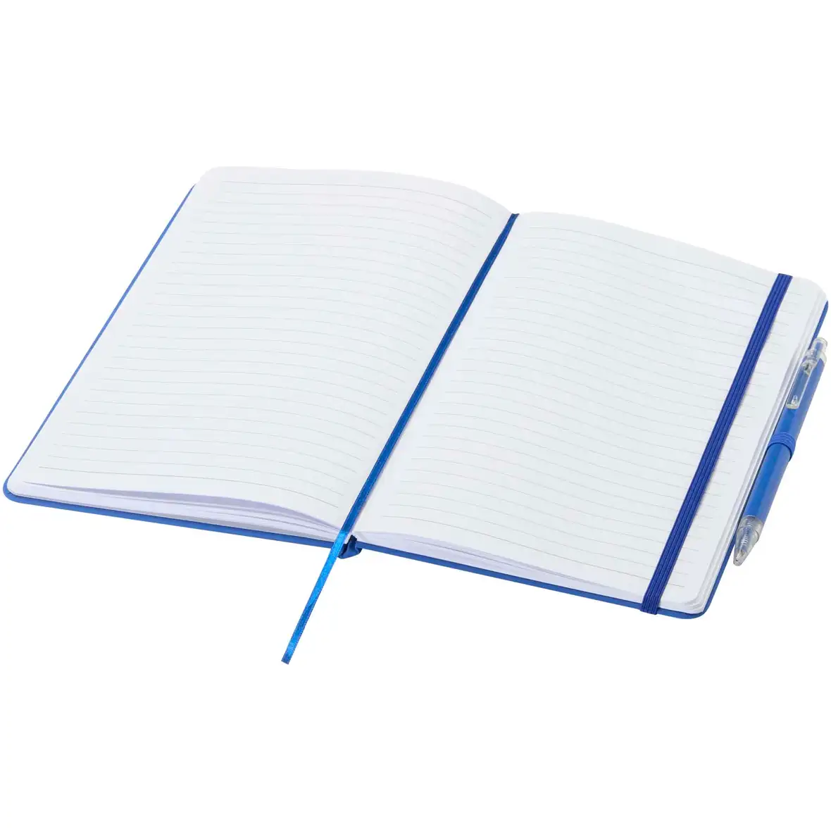 Set A5 Hardcover Notizbuch aus Recyclingpapier und einem Kugelschreiber – Ansicht 20