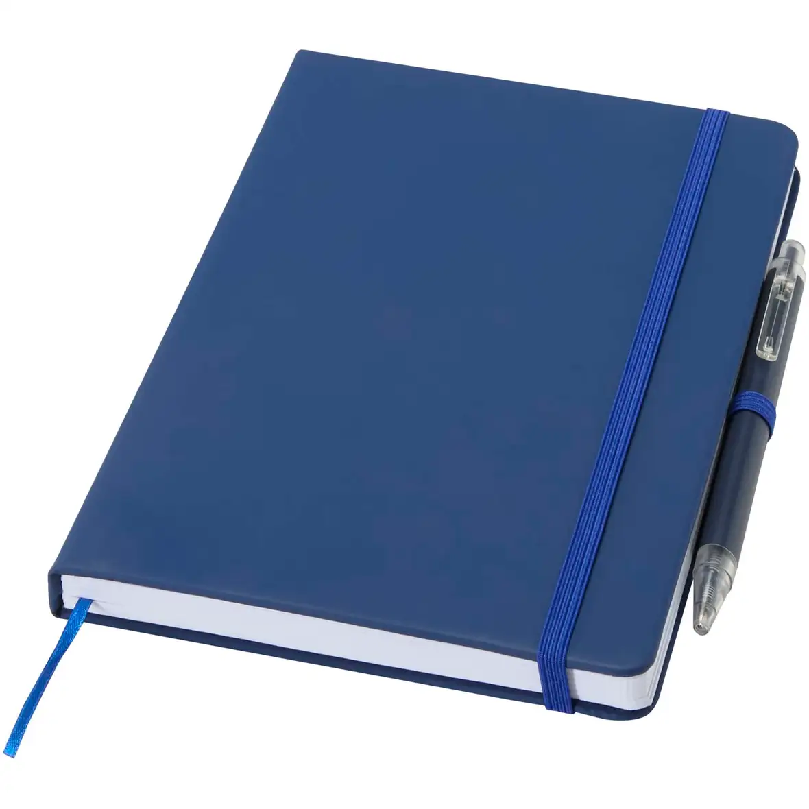 Set A5 Hardcover Notizbuch aus Recyclingpapier und einem Kugelschreiber – Ansicht 21