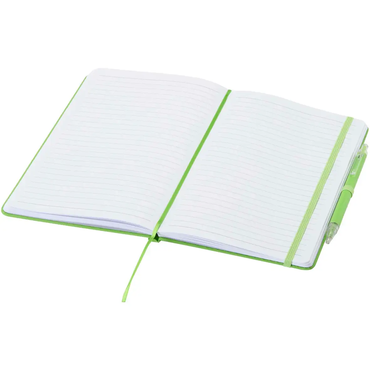 Set A5 Hardcover Notizbuch aus Recyclingpapier und einem Kugelschreiber – Ansicht 28