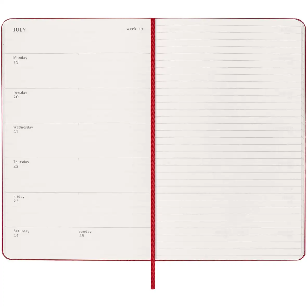 Moleskine Hardcover 12 Monate Wochenkalender L – Ansicht 5