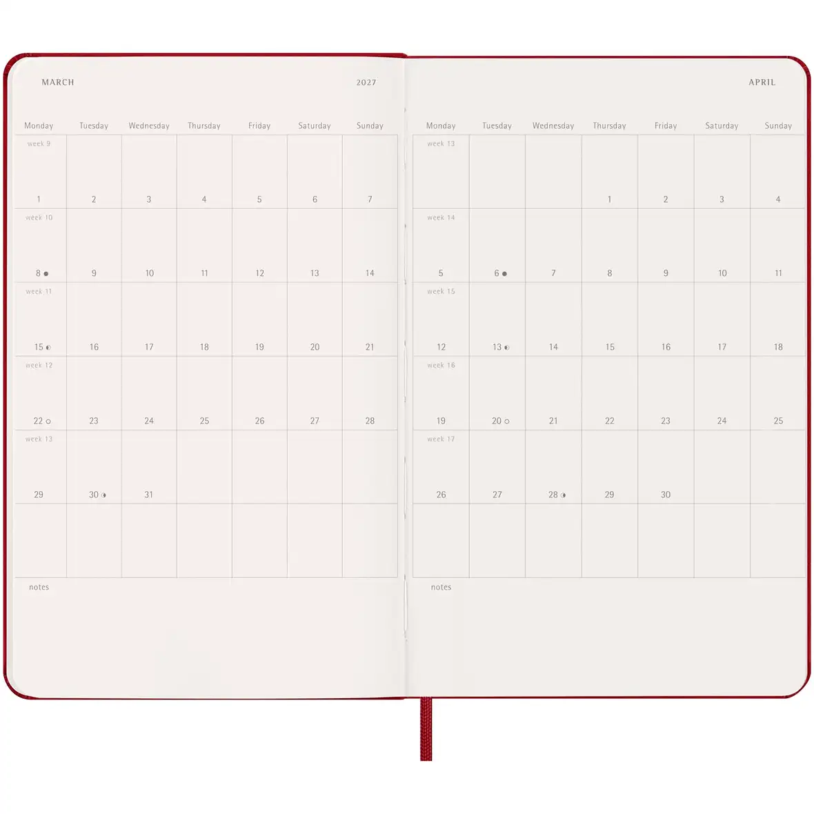 Moleskine Hardcover 12 Monate Wochenkalender L – Ansicht 6