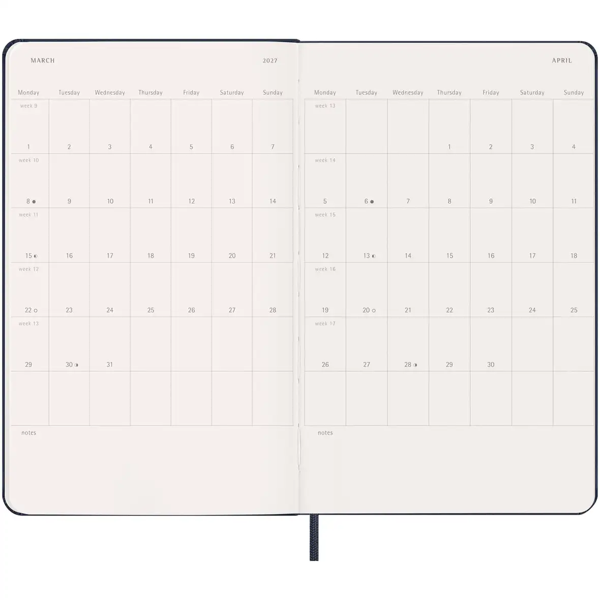 Moleskine Hardcover 12 Monate Wochenkalender L – Ansicht 13