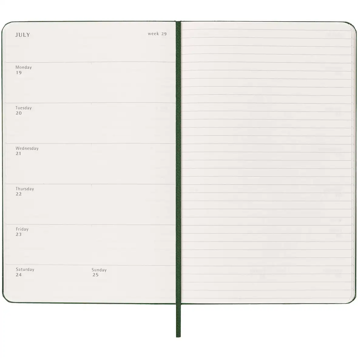 Moleskine Hardcover 12 Monate Wochenkalender L – Ansicht 19