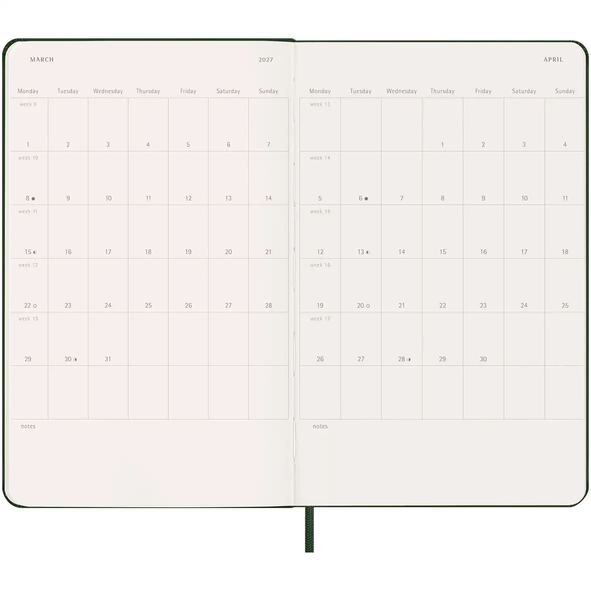 Moleskine Hardcover 12 Monate Wochenkalender L – Ansicht 20