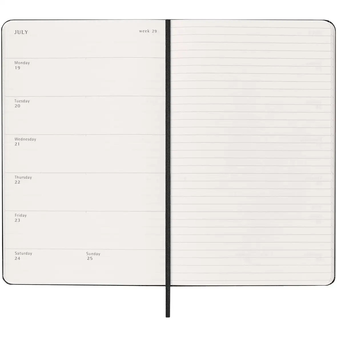 Moleskine Hardcover 12 Monate Wochenkalender L – Ansicht 26