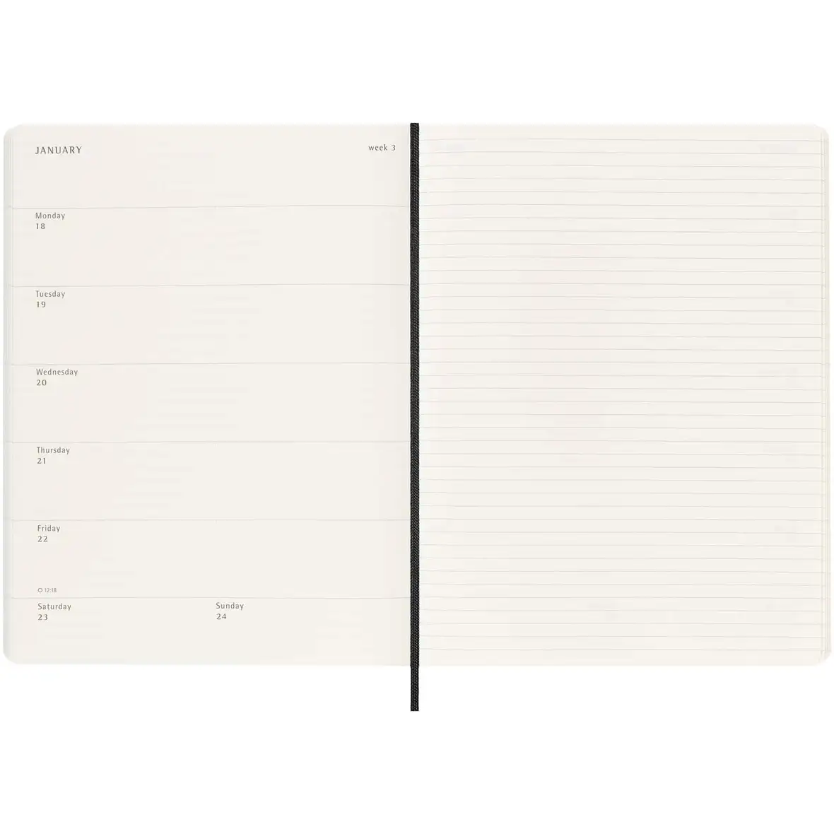 Moleskine Softcover 12 Monate Wochenkalender XL – Ansicht 12