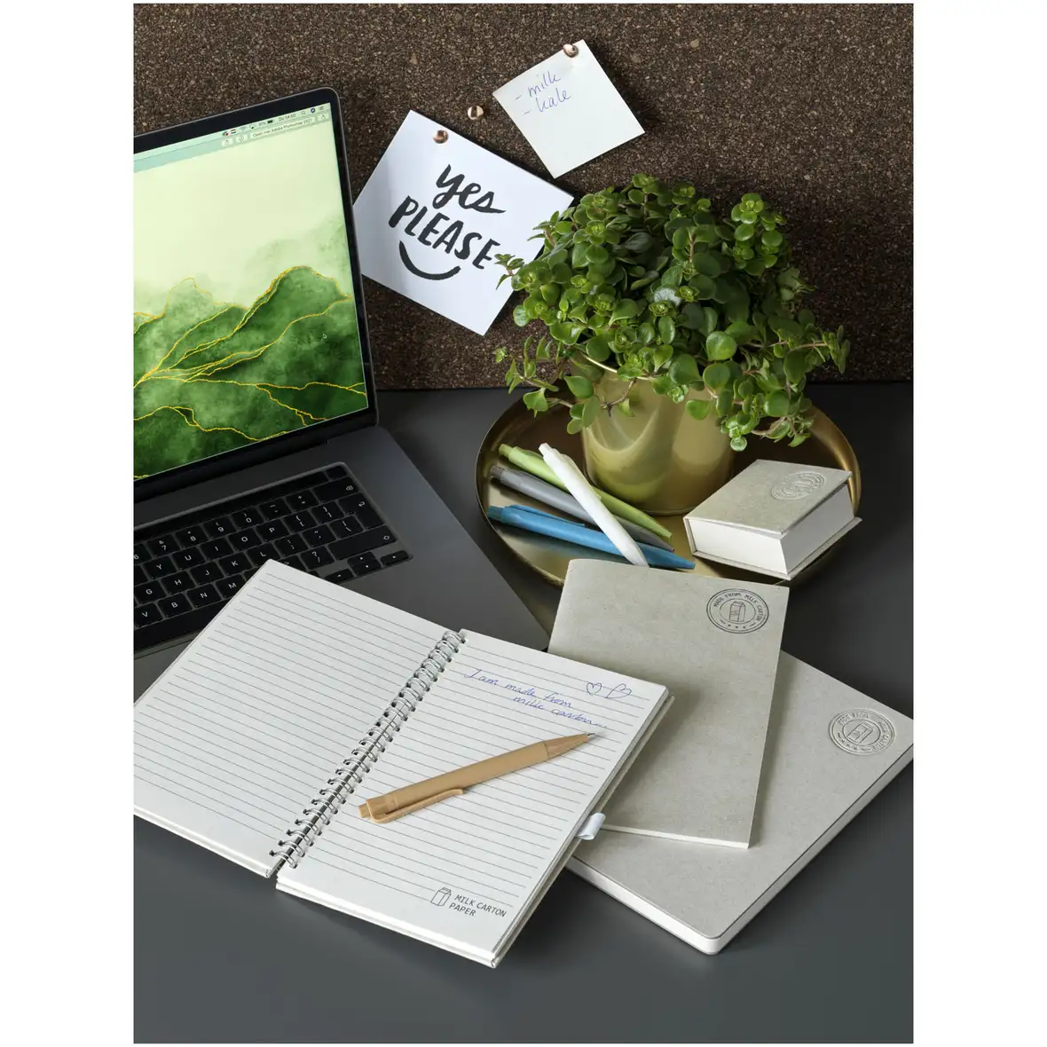 Spiral Notizbuch aus recyceltem Milchkarton – Ansicht 6