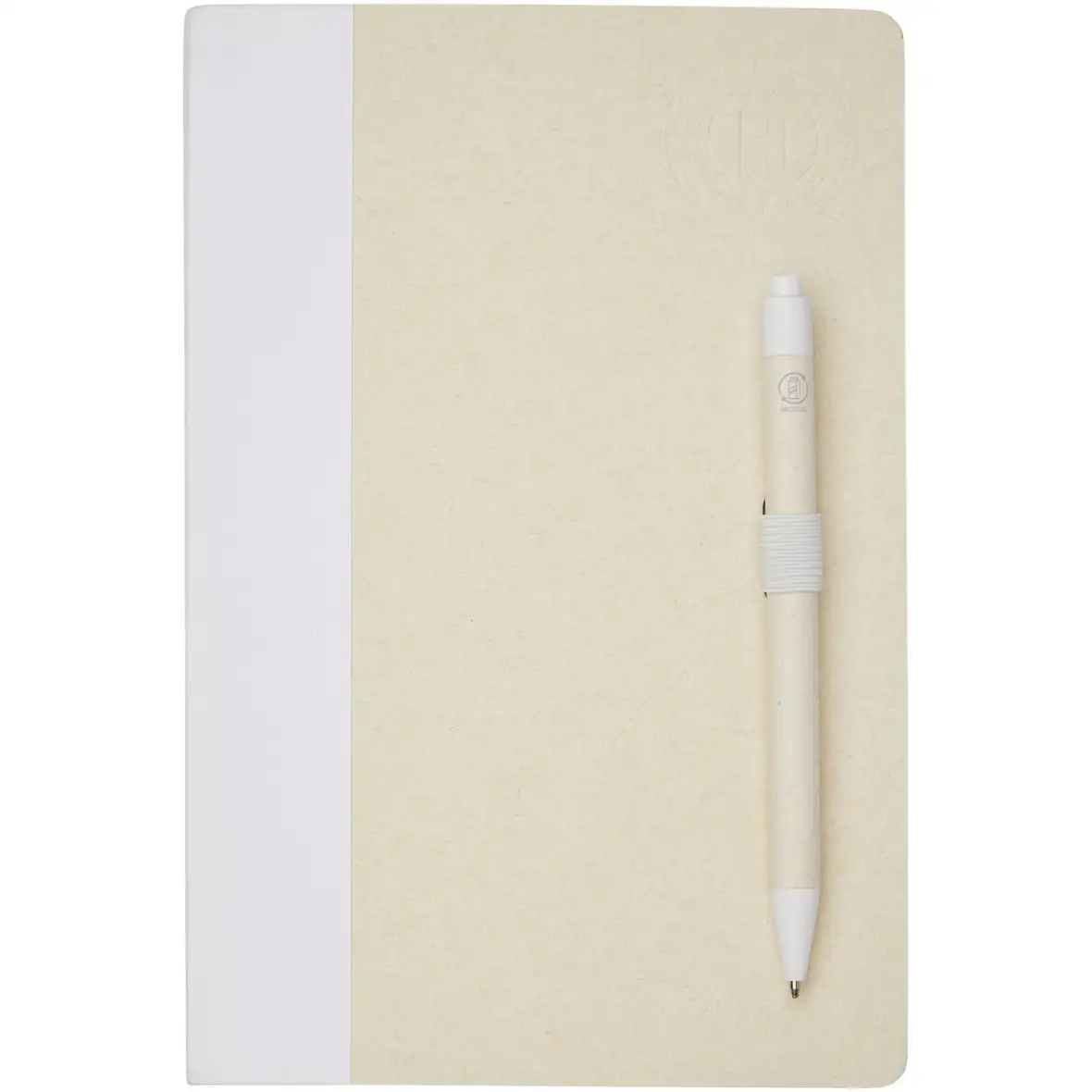 Notizbuch und Kugelschreiber-Set aus recyceltem Milchkarton – Ansicht 2