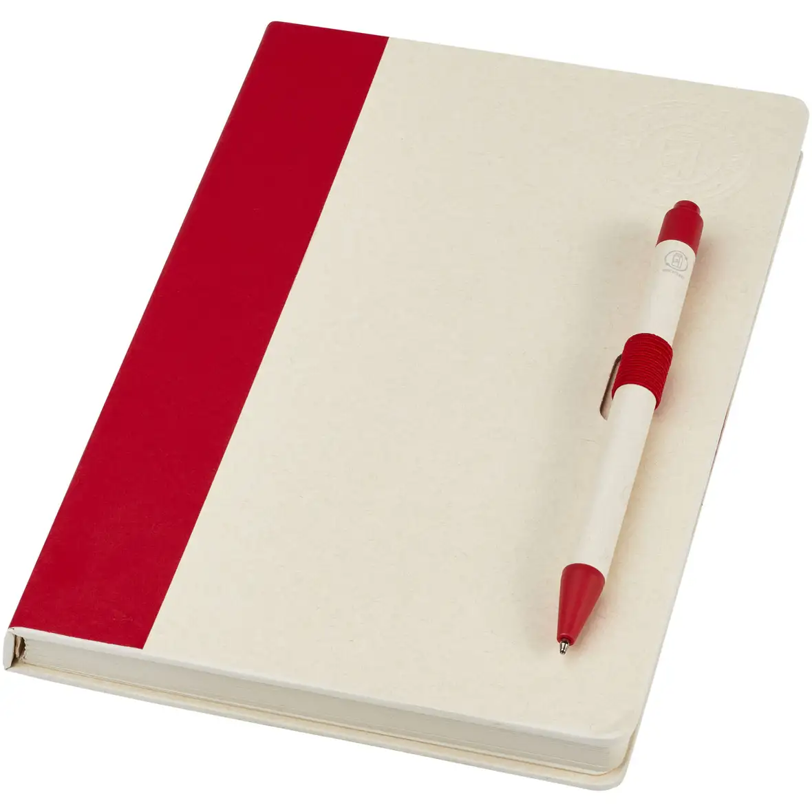 Notizbuch und Kugelschreiber-Set aus recyceltem Milchkarton – Ansicht 6