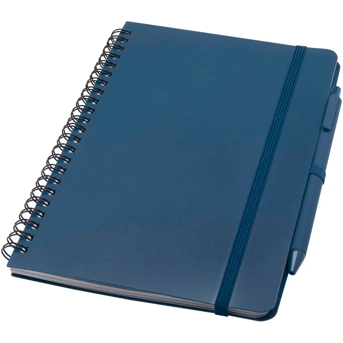 Hardcover Notizbuch mit Kugelschreiber (schwarze Mine) – Werbeartikel mit Logo bedrucken