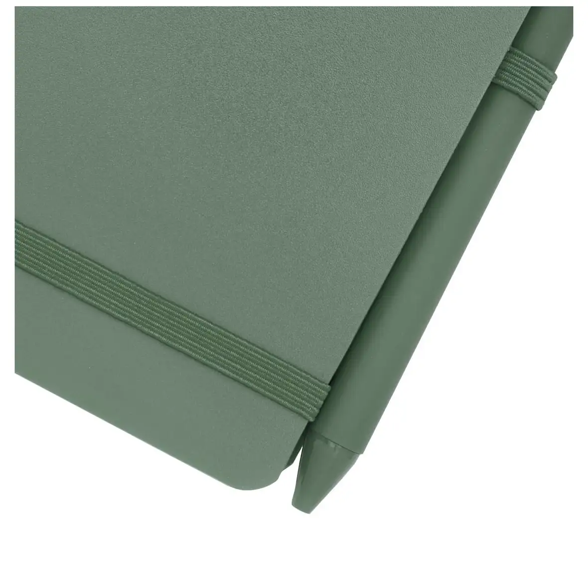 Hardcover Notizbuch aus Ocean Bound Kunststoff mit Kugelschreiber (schwarze Mine) – Ansicht 10