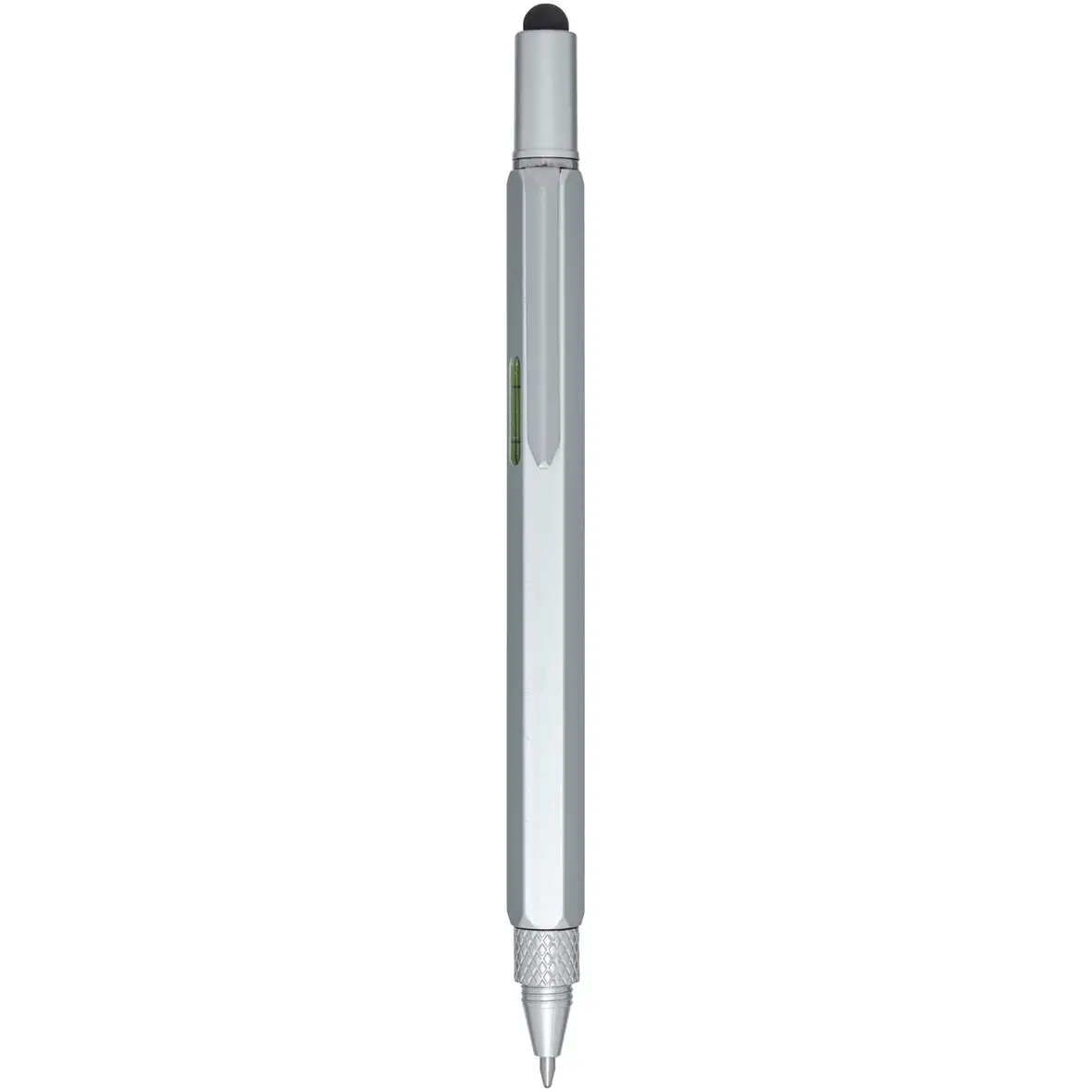 Multifunktionsstift aus recyceltem Aluminium (schwarze Mine) – Ansicht 1