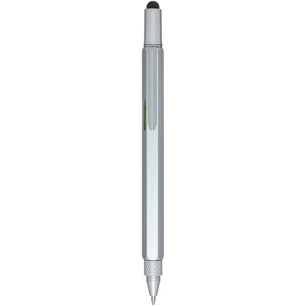 Multifunktionsstift aus recyceltem Aluminium (schwarze Mine) – Werbeartikel mit Logo bedrucken