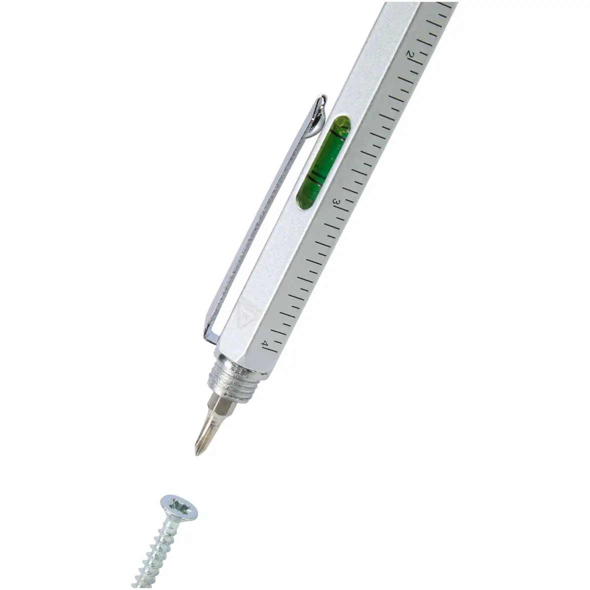 Multifunktionsstift aus recyceltem Aluminium (schwarze Mine) – Ansicht 5