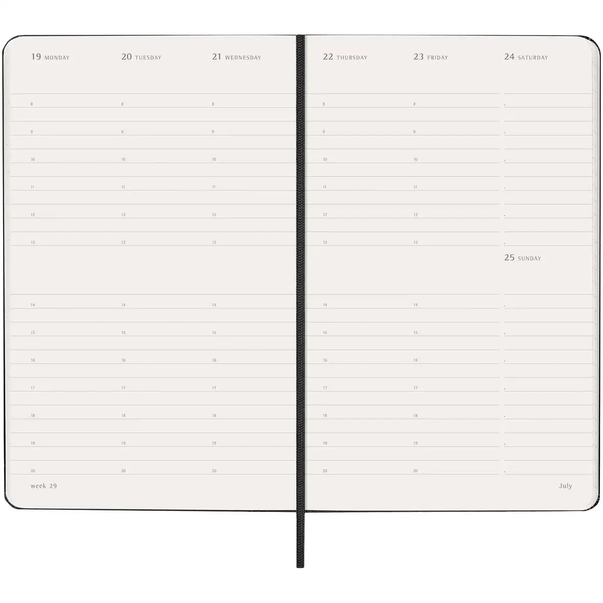 Moleskine Hardcover 12 Monate Wochenkalender L vertikal – Ansicht 5