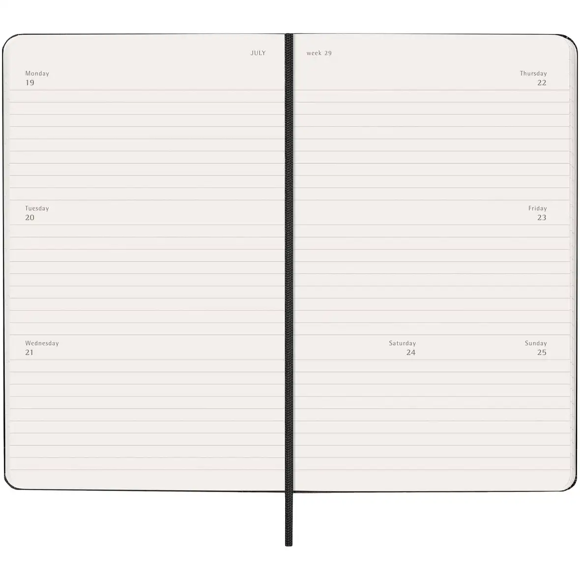 Moleskine Hardcover 12 Monate Wochenkalender L horizontal – Ansicht 5