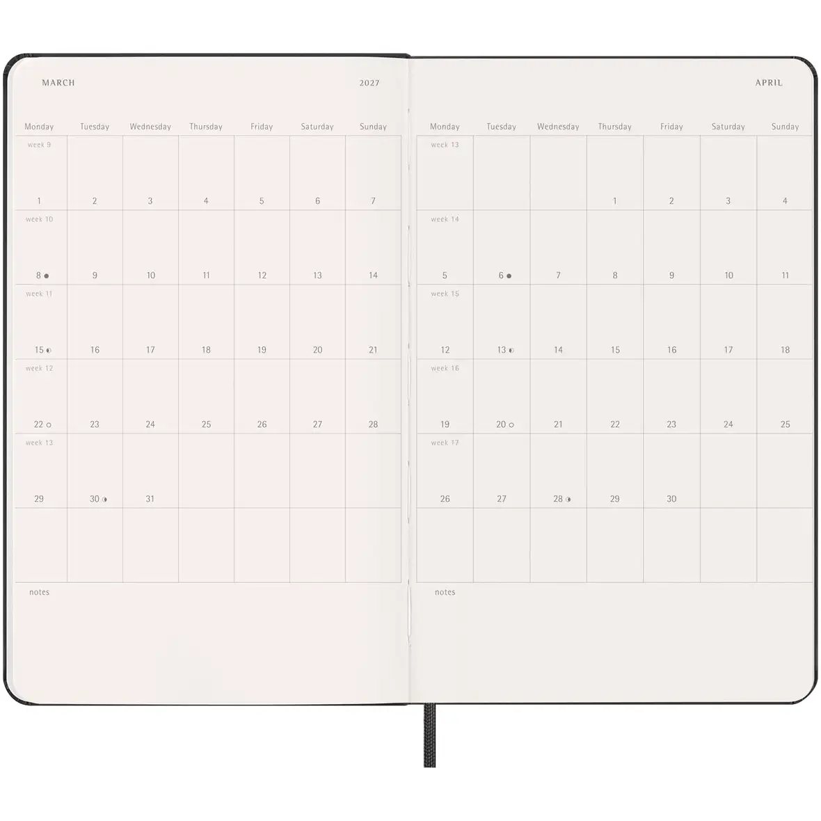 Moleskine Hardcover 12 Monate Wochenkalender L horizontal – Ansicht 6